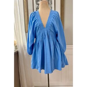 Free People Night Out Tunic Dress 100% Cotton Coastal Cowgirl Boho S